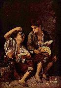 Bartolome Esteban Murillo Beggar Boys Eating Grapes and Melon Germany oil painting artist